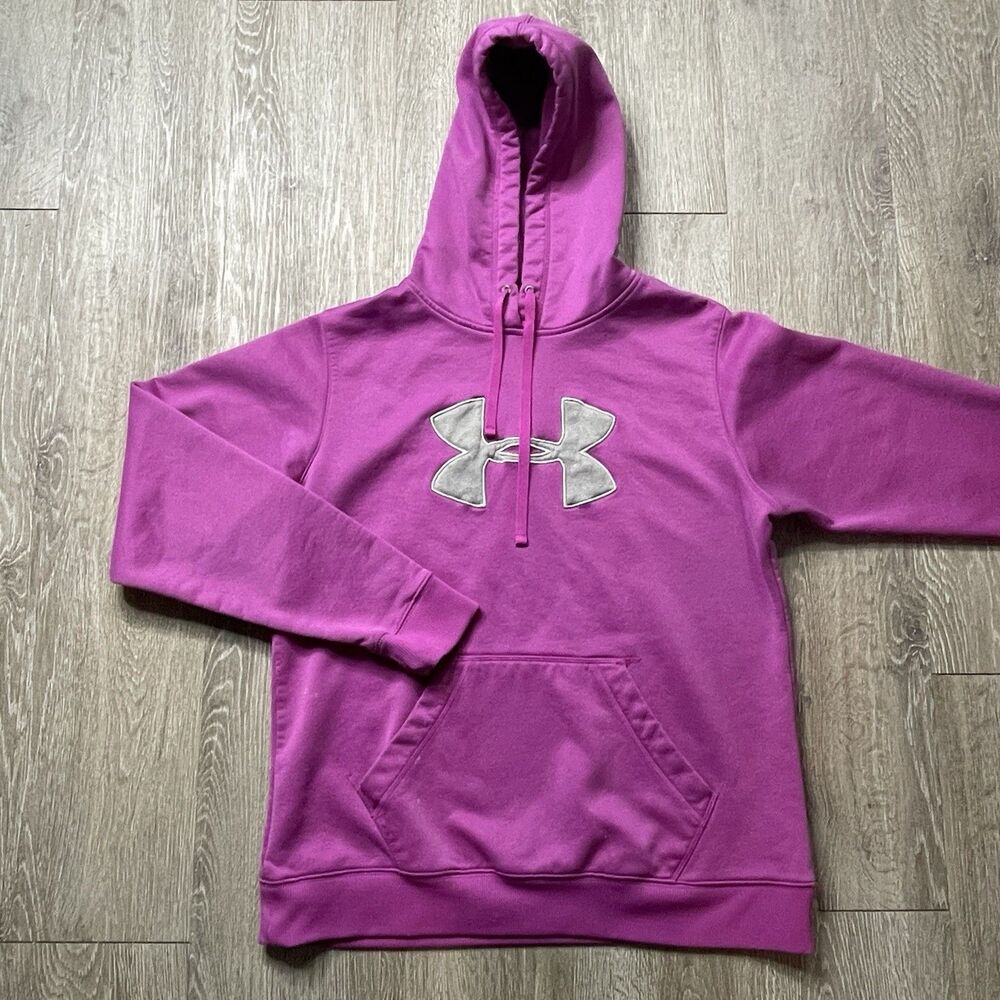 Under Armour Hoodie Womens XL Pink Pullover Fleece Outdoors Warm